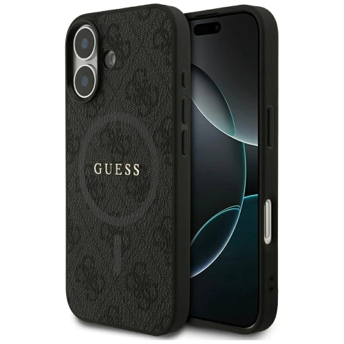 Etui Guess 4G Ring Classic Logo MagSafe  do iPhone 17 - czarne