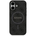 Etui Guess 4G Ring Classic Logo MagSafe  do iPhone 17 - czarne