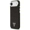 Etui Guess Glitter Triangle Logo MagSafe do iPhone 17 Air - czarne