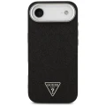 Etui Guess Glitter Triangle Logo MagSafe do iPhone 17 Air - czarne
