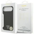 Etui Guess Glitter Triangle Logo MagSafe do iPhone 17 Air - czarne