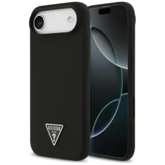 Etui Guess Silicone Triangle Logo MagSafe do iPhone 17 Air - czarne