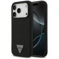 Etui Guess Silicone Triangle Logo MagSafe do iPhone 17 Pro - czarne