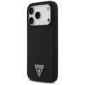 Etui Guess Silicone Triangle Logo MagSafe do iPhone 17 Pro - czarne