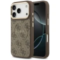 Etui Guess 4G PU Classic Logo MagSafe na iPhone 17 Pro - brązowe