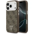 Etui Guess 4G Triangle Logo MagSafe na iPhone 17 Pro - brązowe