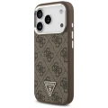 Etui Guess 4G Triangle Logo MagSafe na iPhone 17 Pro - brązowe