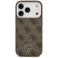 Etui Guess 4G Triangle Logo MagSafe na iPhone 17 Pro - brązowe