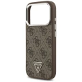 Etui Guess 4G Triangle Logo MagSafe na iPhone 17 Pro - brązowe