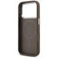 Etui Guess 4G Triangle Logo MagSafe na iPhone 17 Pro - brązowe