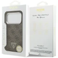 Etui Guess 4G Triangle Logo MagSafe na iPhone 17 Pro - brązowe