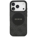 Etui Guess 4G Circle Classic Logo MagSafe na iPhone 17 Pro - czarne
