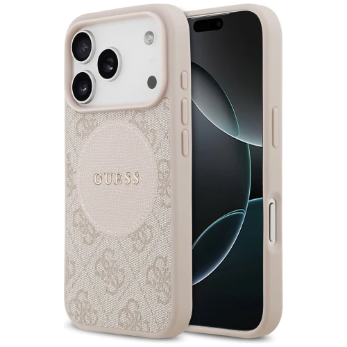 Etui Guess 4G Circle Classic Logo MagSafe na iPhone 17 Pro - różowe