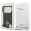 Etui Guess Grained Strass Logo MagSafe na iPhone 17 Pro - czarne