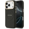 Etui Guess Peony Hot Stamp MagSafe na iPhone 17 Pro - czarne