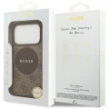Etui Guess 4G Circle Classic Logo MagSafe na iPhone 17 Pro - brązowe