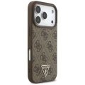 Etui Guess 4G Strap Triangle Logo MagSafe na iPhone 17 Pro - brązowe