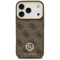 Etui Guess 4G Strass Logo MagSafe na iPhone 17 Pro - brązowe