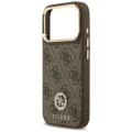 Etui Guess 4G Strass Logo MagSafe na iPhone 17 Pro - brązowe