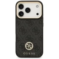 Etui Guess 4G Strass Logo MagSafe na iPhone 17 Pro - czarne