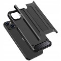 ETUI PANCERNE HYBRID ARMOR DO IPHONE 15 PLUS - CZARNE