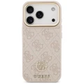 Etui Guess 4G Strass Logo MagSafe na iPhone 17 Pro - różowe