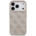 Etui Guess 4G Triangle Logo MagSafe na iPhone 17 Pro - różowo-złote