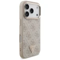 Etui Guess 4G Triangle Logo MagSafe na iPhone 17 Pro - różowo-złote