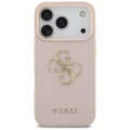 Etui Guess Grained Big 4G & Classic Logo na iPhone 17 Pro - różowe