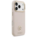Etui Guess Grained Strass Logo MagSafe na iPhone 17 Pro - różowe