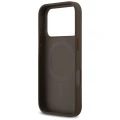 Etui Guess Leather 4G Triangle Strass MagSafe na iPhone 17 Pro - brązowe