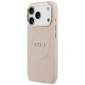 Etui Guess Peony Hot Stamp MagSafe na iPhone 17 Pro - różowe