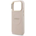 Etui Guess Peony Hot Stamp MagSafe na iPhone 17 Pro - różowe