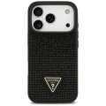 Etui Guess Rhinestone Triangle Logo na iPhone 17 Pro - czarne