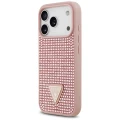 Etui Guess Rhinestone Triangle Logo na iPhone 17 Pro - różowe