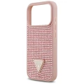 Etui Guess Rhinestone Triangle Logo na iPhone 17 Pro - różowe