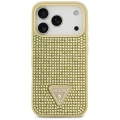 Etui Guess Rhinestone Triangle Logo na iPhone 17 Pro - złote