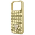 Etui Guess Rhinestone Triangle Logo na iPhone 17 Pro - złote