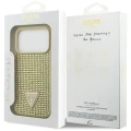 Etui Guess Rhinestone Triangle Logo na iPhone 17 Pro - złote