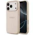 Etui Guess Saffiano Classic Logo MagSafe na iPhone 17 Pro - różowe
