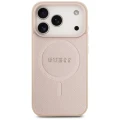 Etui Guess Saffiano Classic Logo MagSafe na iPhone 17 Pro - różowe