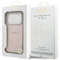 Etui Guess Saffiano Classic Logo MagSafe na iPhone 17 Pro - różowe
