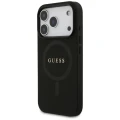Etui Guess Saffiano Classic Logo MagSafe na iPhone 17 Pro - czarne