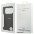 Etui Guess Saffiano Classic Logo MagSafe na iPhone 17 Pro - czarne