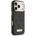 Etui Guess 4G Logo Plate MagSafe na iPhone 17 Pro -czarne
