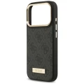 Etui Guess 4G Logo Plate MagSafe na iPhone 17 Pro -czarne