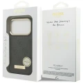 Etui Guess 4G Logo Plate MagSafe na iPhone 17 Pro -czarne
