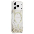 Etui Guess Resin Bottom Glitter MagSafe na iPhone 17 Pro - złote
