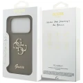 Etui Guess Silicone Big 4G Script na iPhone 17 Pro - brązowe