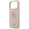 Etui Guess Silicone Big 4G Script na iPhone 17 Pro - różowe